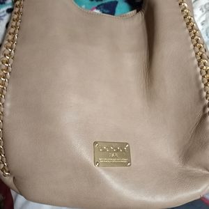 Beige and gold chain Babe purse